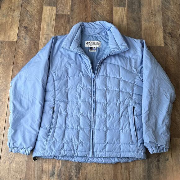 Columbia Core Interchange Puffer Jacket Women's Large Blue Goose Down Quilted‎ - Picture 1 of 13